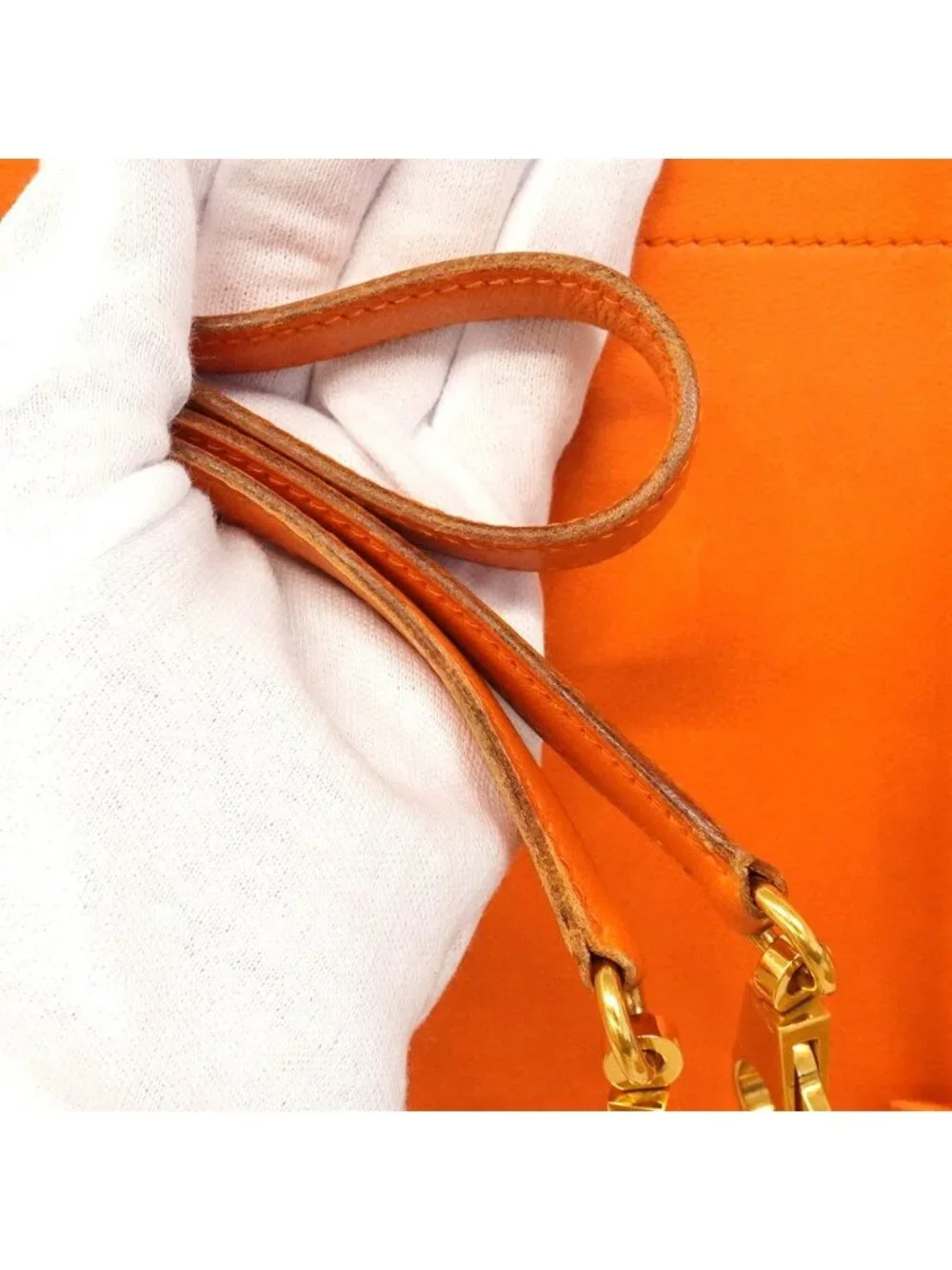 Hermes Handbag Bolide 35 Voga River Orange Gold